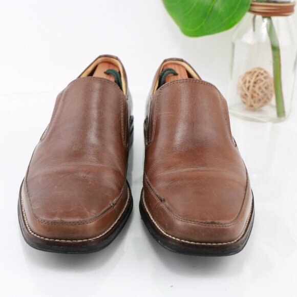 Sandro Moscoloni Mens Jacob Venetian Loafer Size 9 D Tan Leather Slip On Shoe - Picture 4 of 12